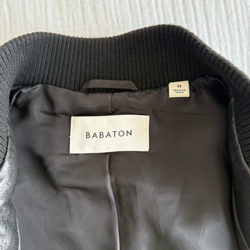 Babaton Black Leather Jacket - Picture 10 of 11